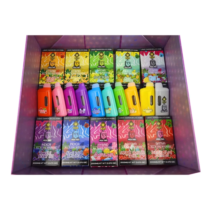 ACE Packman 2g Empty Disposable LED Screen Display USA Stock Bulk Rechargeable Wholesale Vape Pen