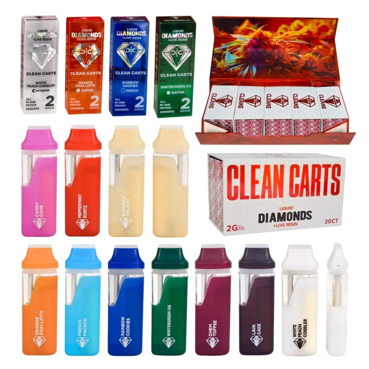 Clean Carts 2g Disposable New 10 Flavors 100 PackUSA Stock Wholesale Empty Vape Pen