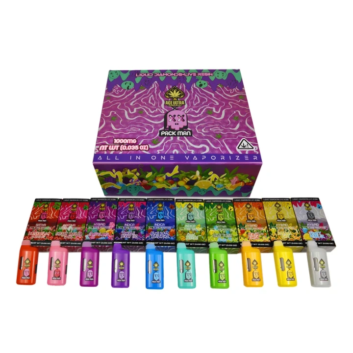 ACE PACKMAN 1ml 1g 10 Flavors Digital Display Screen Wholesale  Vaporizer Pen Carts UK Stock Empty Disposable Vape 