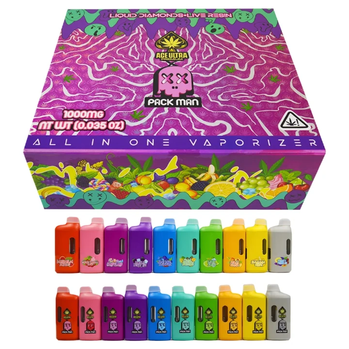 ACE PACKMAN 1ml 1g 10 Flavors Digital Display Screen Wholesale  Vaporizer Pen Carts UK Stock Empty Disposable Vape 