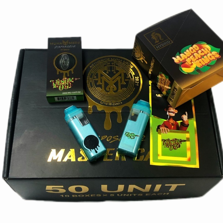 Muha Meds 2ml Postless LED Screnn Display Carts Empty Disposable Vape Pen USA Stock