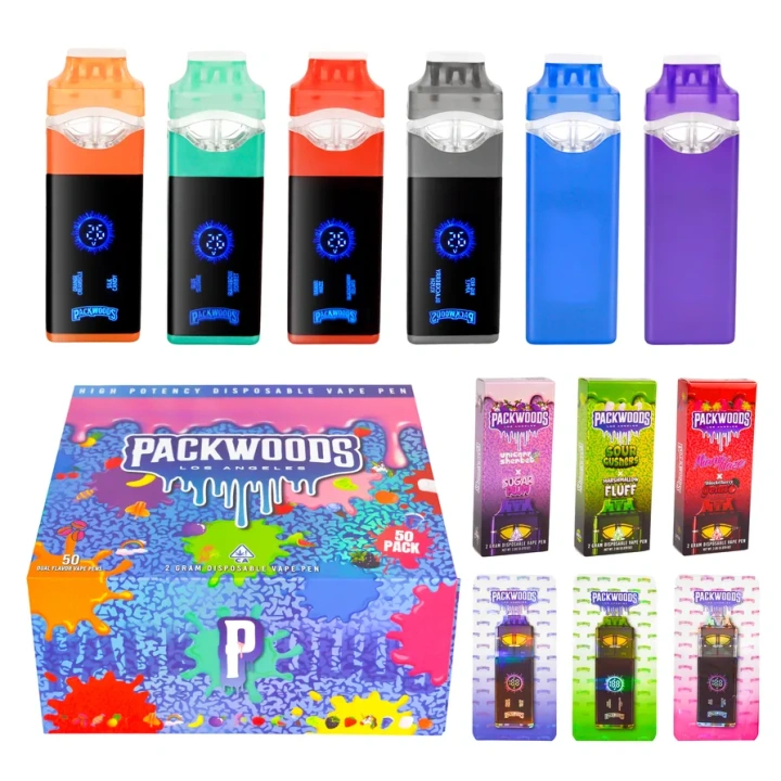 Packwoods 2ml Dual Chamber 1+1ml Empty Disposable Vape Pen USA Stock