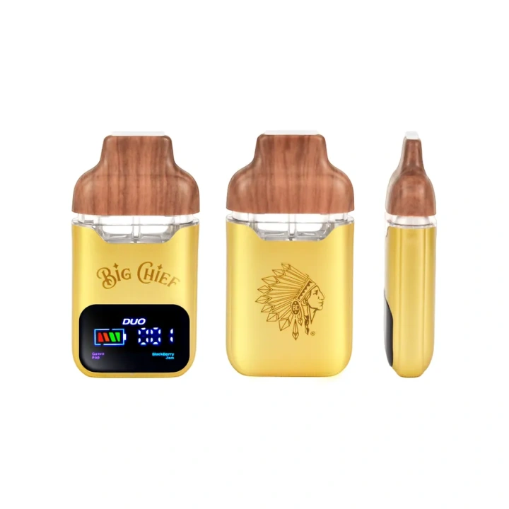 Big Chief 1ml+1ml Dual Chamber With Screen 2g Empty Disposable Vape Pen 10 Flavors USA Stock