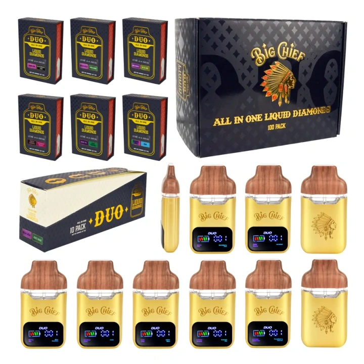 Big Chief 1ml+1ml Dual Chamber With Screen 2g Empty Disposable Vape Pen 10 Flavors USA Stock
