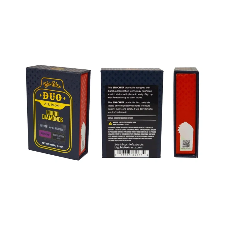 Big Chief 1ml+1ml Dual Chamber With Screen 2g Empty Disposable Vape Pen 10 Flavors USA Stock