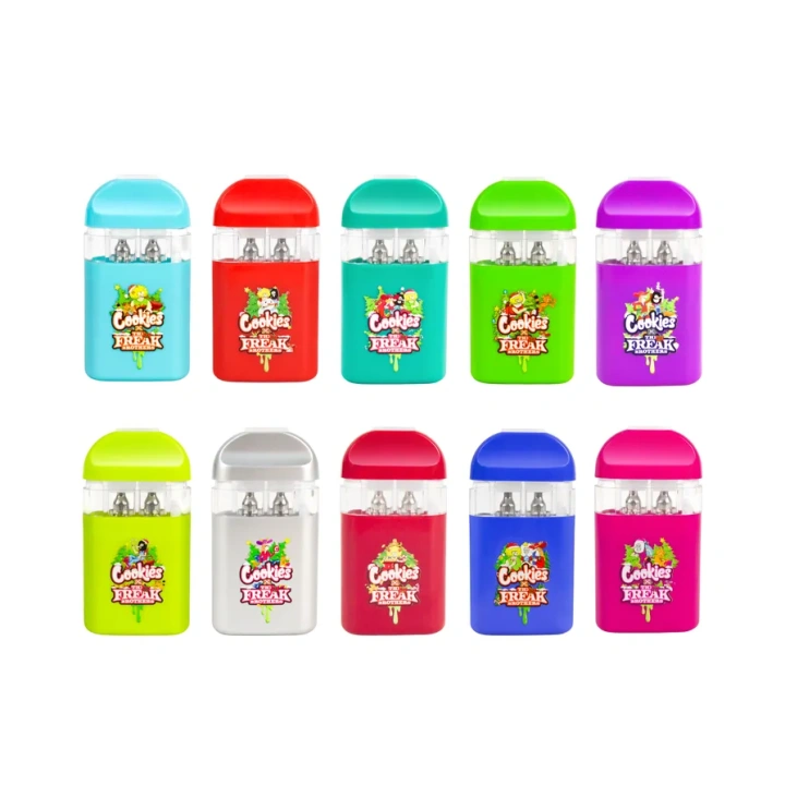 Cookies The Freak Brother 1ml+1ml Dual Chamber With Screen 2g Empty Disposable Vape Pen 10 Flavors USA Stock