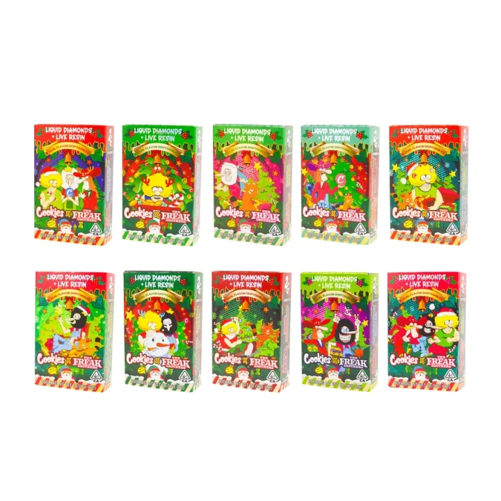 Cookies The Freak Brother 1ml+1ml Dual Chamber With Screen 2g Empty Disposable Vape Pen 10 Flavors USA Stock