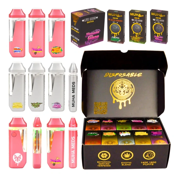 Muha Meds 3500mg Empty Disposable Vape Pen 9 Flavors USA Stock
