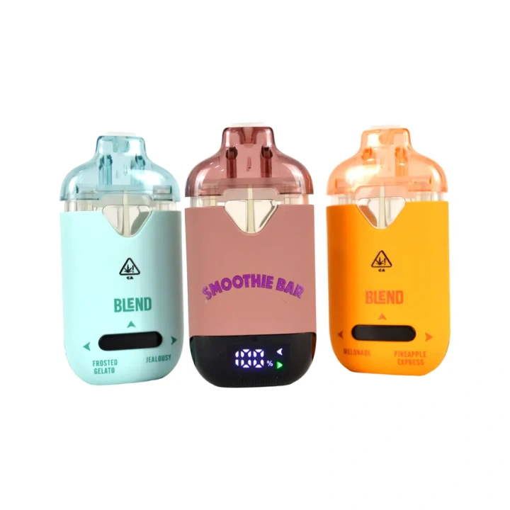 Smoothie Bar Blend 1ml+1ml Dual Chamber With Screen 2g Empty Disposable Vape Pen 40 Flavors USA Stock