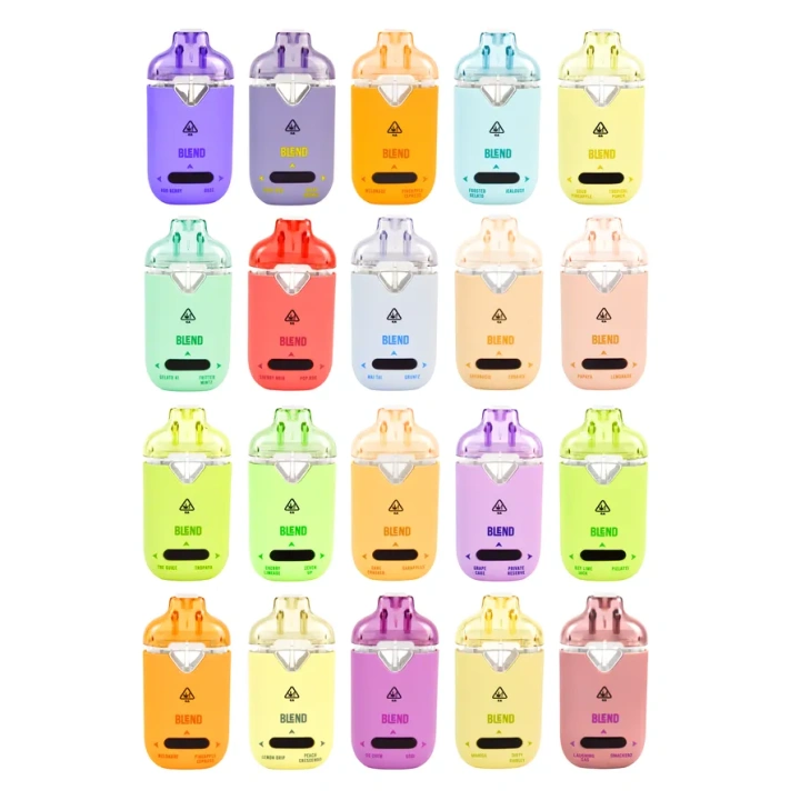 Smoothie Bar Blend 1ml+1ml Dual Chamber With Screen 2g Empty Disposable Vape Pen 40 Flavors USA Stock
