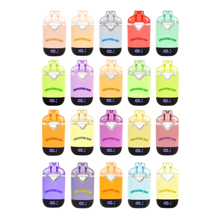 Smoothie Bar Blend 1ml+1ml Dual Chamber With Screen 2g Empty Disposable Vape Pen 40 Flavors USA Stock