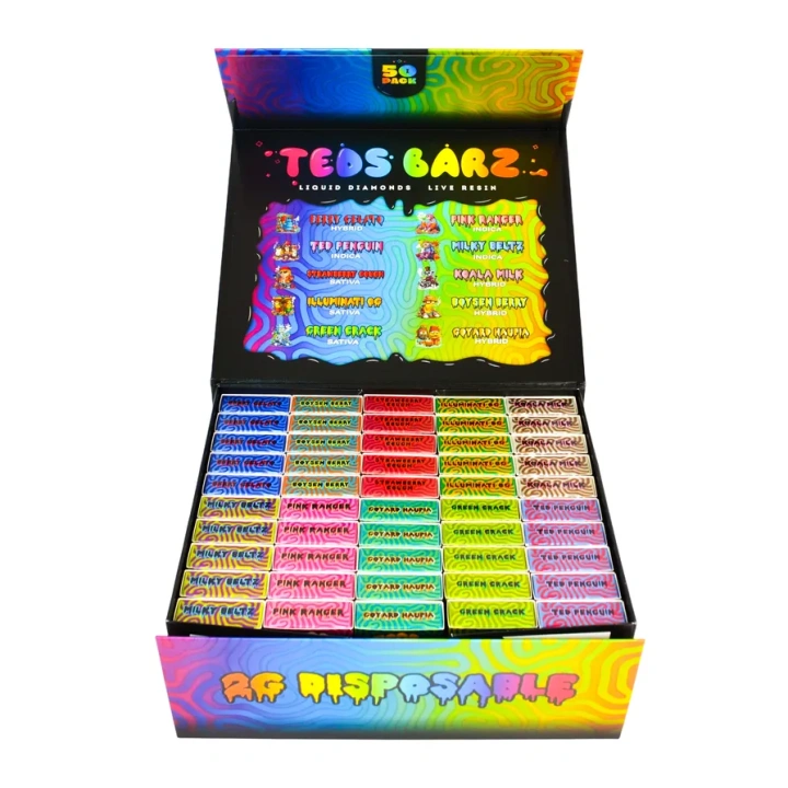 Ted Barz 2g LED Display Screen Empty Disposable Vape Pen 10 Flavors USA Stock
