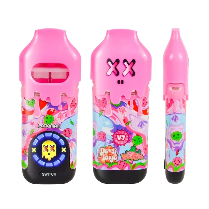 Packman V7 1ml+1ml Dual Chamber With Screen 2g Empty Disposable Vape Pen 20 Flavors USA Stock