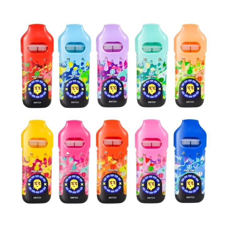 Packman V7 1ml+1ml Dual Chamber With Screen 2g Empty Disposable Vape Pen 20 Flavors USA Stock