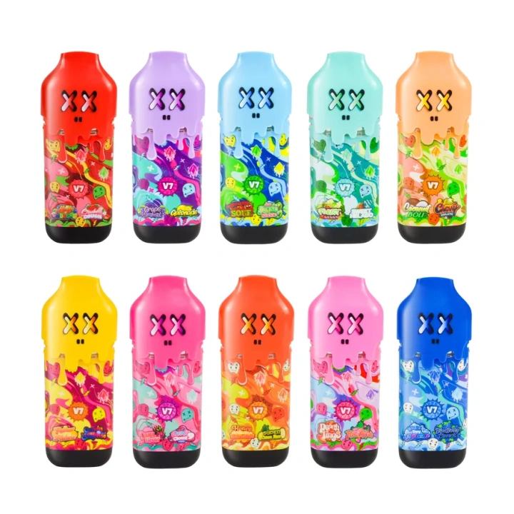 Packman V7 1ml+1ml Dual Chamber With Screen 2g Empty Disposable Vape Pen 20 Flavors USA Stock