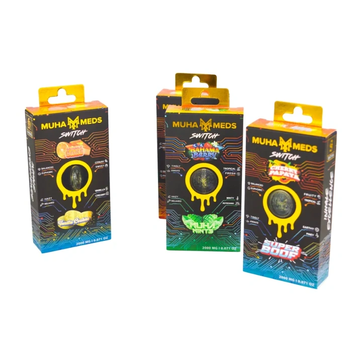 Muha Meds Dual Chamber 1ml+1ml Dual Chamber With Screen 2g Empty Disposable Vape Pen 20 Flavors USA Stock