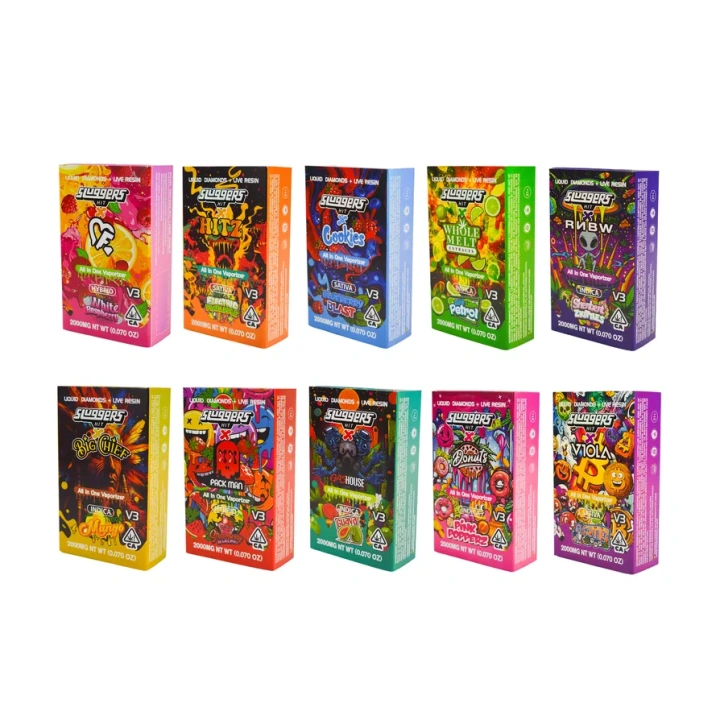 Sluggers Collabs V3 Dual Chamber 1ml+1ml Dual Chamber With Screen 2g Empty Disposable Vape Pen 20 Flavors USA Stock
