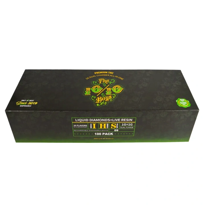 The 10 10 Boys Dual Chamber 1ml+1ml Dual Chamber With Screen 2g Empty Disposable Vape Pen 20 Flavors USA Stock