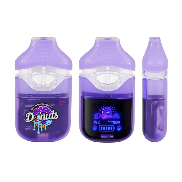 Donuts V4 Dual Chamber 1ml+1ml Dual Chamber With Screen 2g Empty Disposable Vape Pen 20 Flavors USA Stock