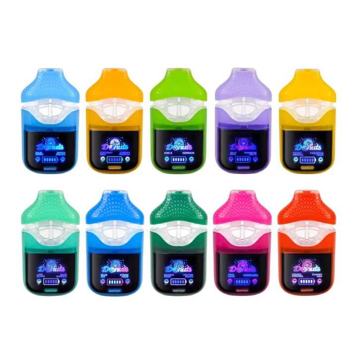 Donuts V4 Dual Chamber 1ml+1ml Dual Chamber With Screen 2g Empty Disposable Vape Pen 20 Flavors USA Stock