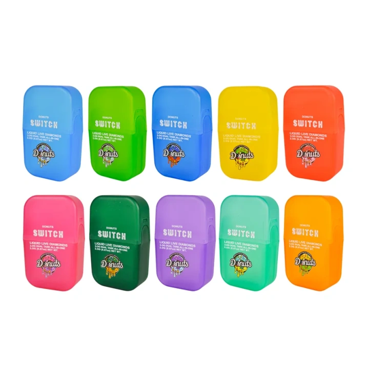 Donuts V4 Dual Chamber 1ml+1ml Dual Chamber With Screen 2g Empty Disposable Vape Pen 20 Flavors USA Stock