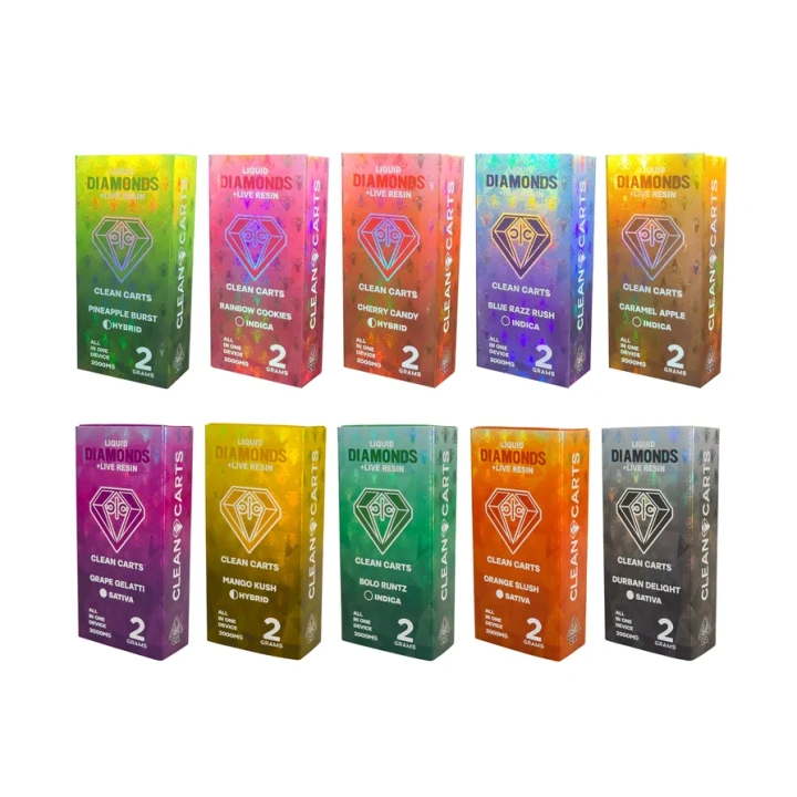 Clean Carts 2g Empty Disposable Vape Pen 10 Flavors USA Stock