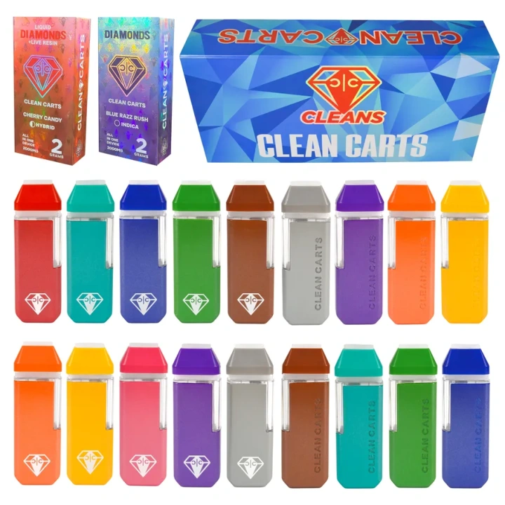 Clean Carts 2g Empty Disposable Vape Pen 10 Flavors USA Stock