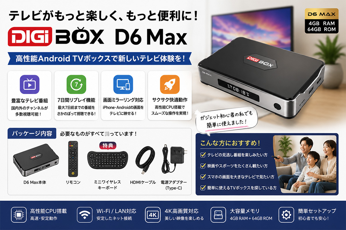 DIGIBox D6 Maxを実際に使ってみた！ガジェット初心者による正直レビュー