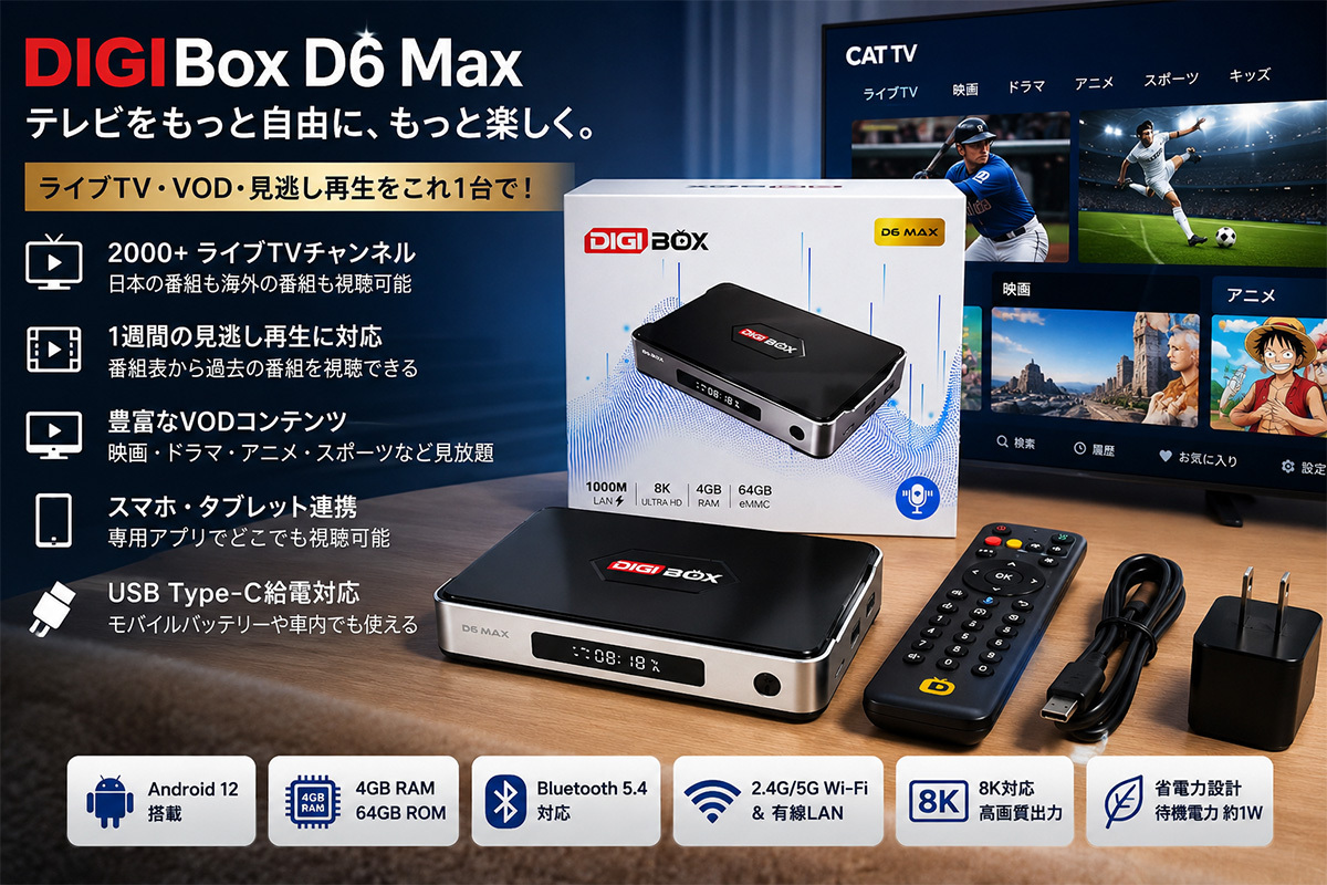 DIGIBOX D6 MAX 本体 メディアストリーミング端末 DIGIBOX D6 MAX