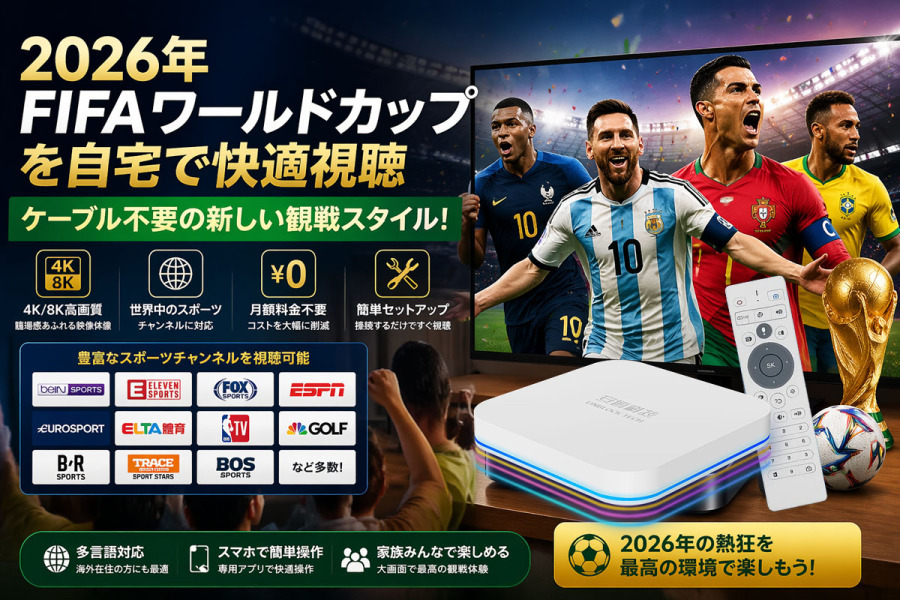 2026年FIFAワールドカップを自宅で快適視聴｜ケーブル不要の新しい観戦スタイル！