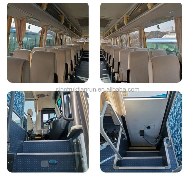 New 65 Seats Luxury Coach Bus with Diesel Fuel Automatic Transmission Euro 3 Emission Standard