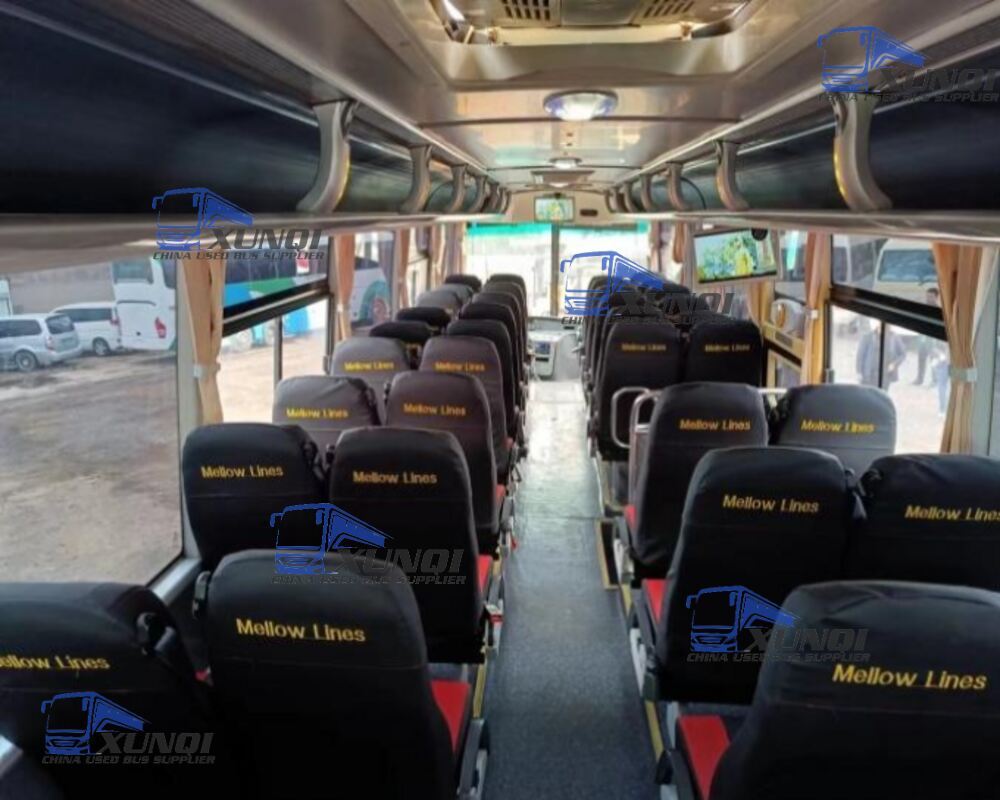 12 Meters Long 55 Seats Used Coach Bus Yutong ZK 6127 Two doors LHD / RHD 