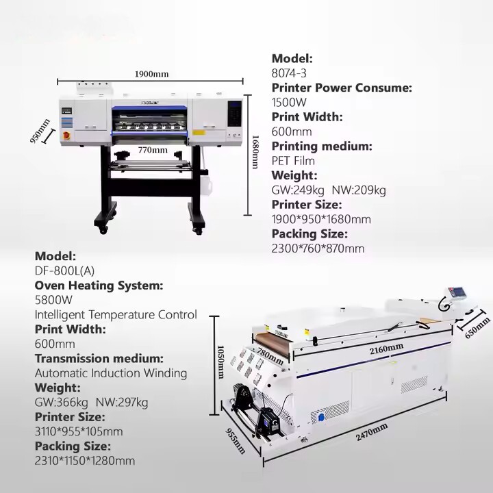 600mm DTF Transfer Printer with 4 I3200 Heads – High-Speed Heat ...