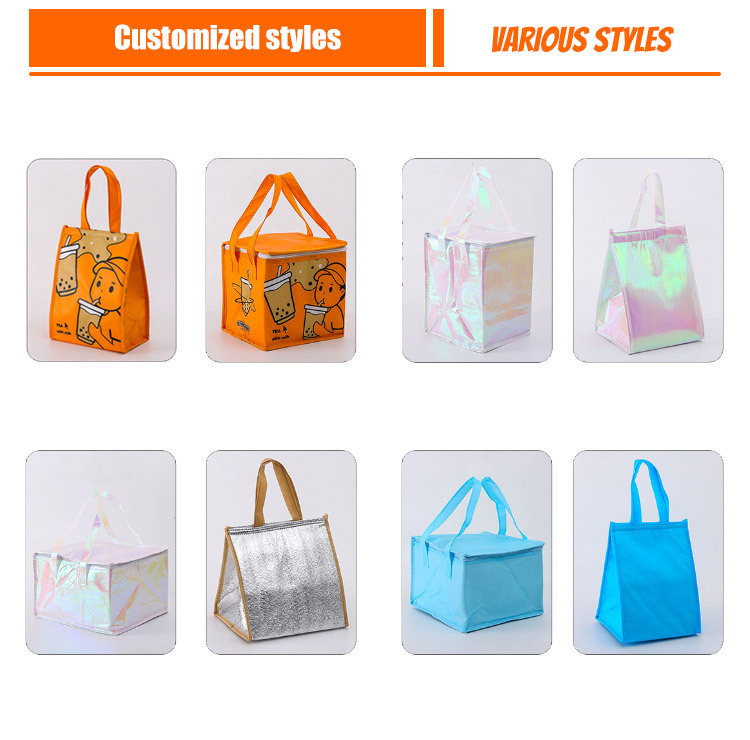 Xinghe Hot Selling Custom Logo Foldable Grocery Tote Waterproof Shopping Bag PPSupermarket Outdoor Use Storage Backpack with Zipper  