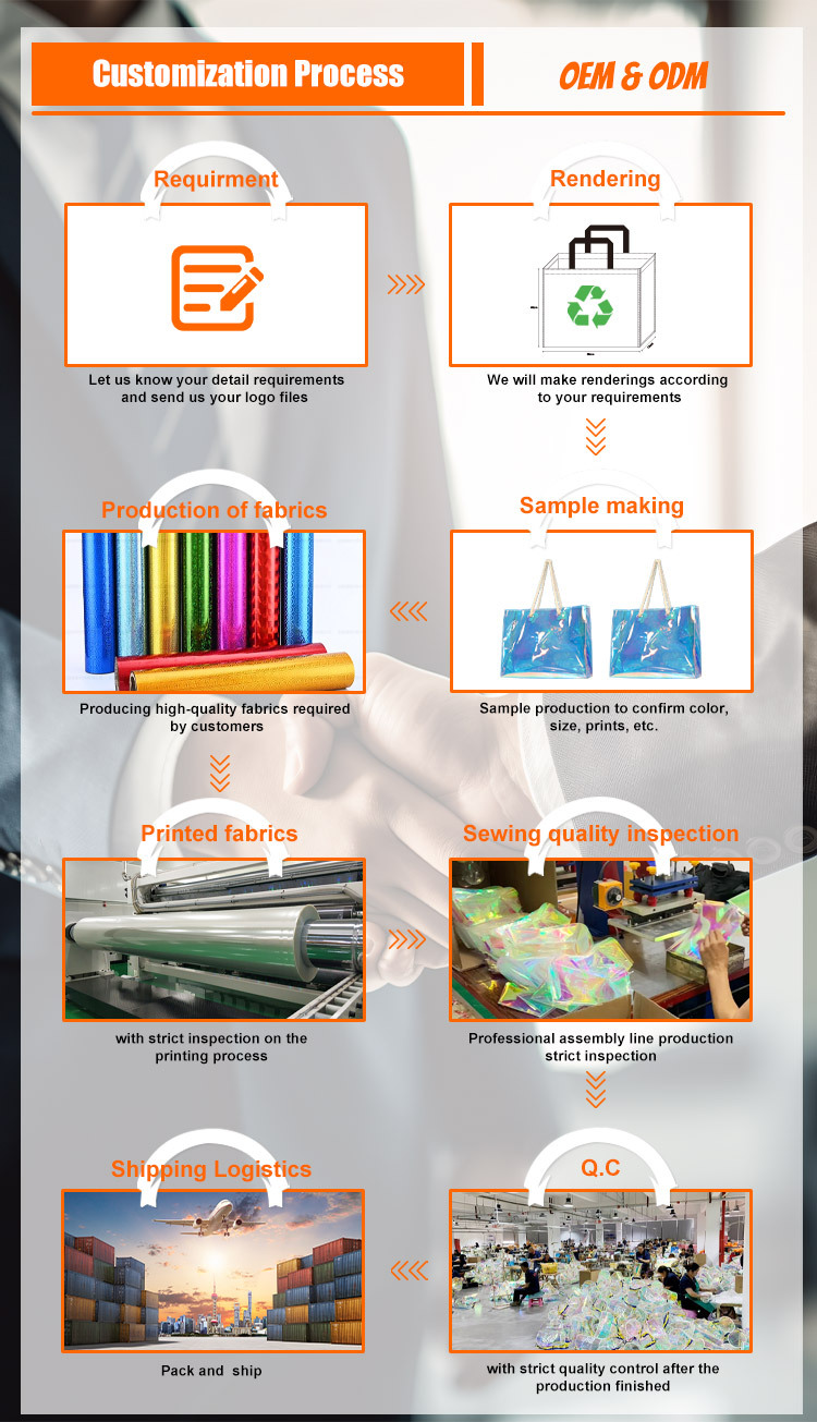 Xinghe Galaxy-Effect Laser PVC Bag - Festival & Concert Merchandise Essential Pvc Tote Shopping Bag  