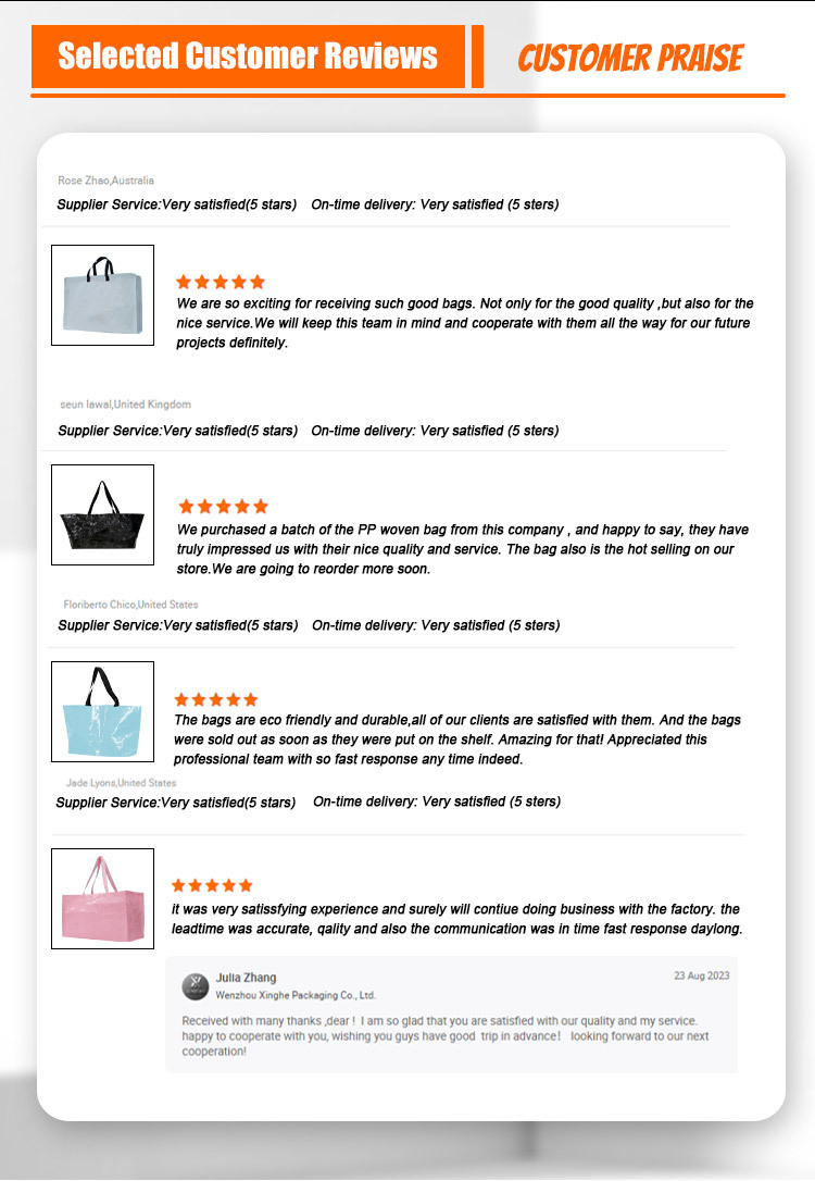 PP Woven Bag-With bottom but no sides-Double handle-Size X  