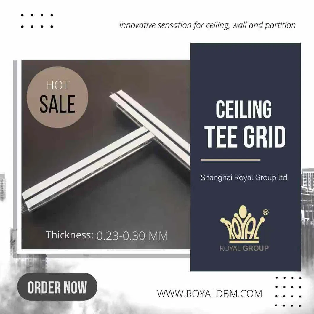 Ceiling Grids T Grid Flat Surface White T Bar Metal Suspended Ceiling