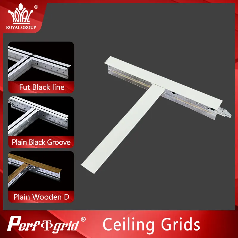 Ceiling Grids T Grid Flat Surface White T Bar Metal Suspended Ceiling