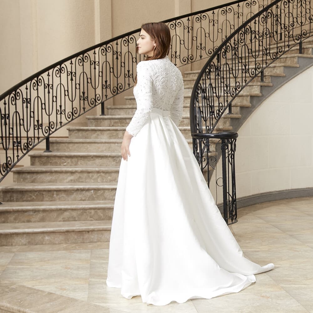 full white gown