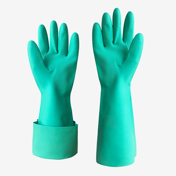 green chemical gloves, solvent resistant gloves