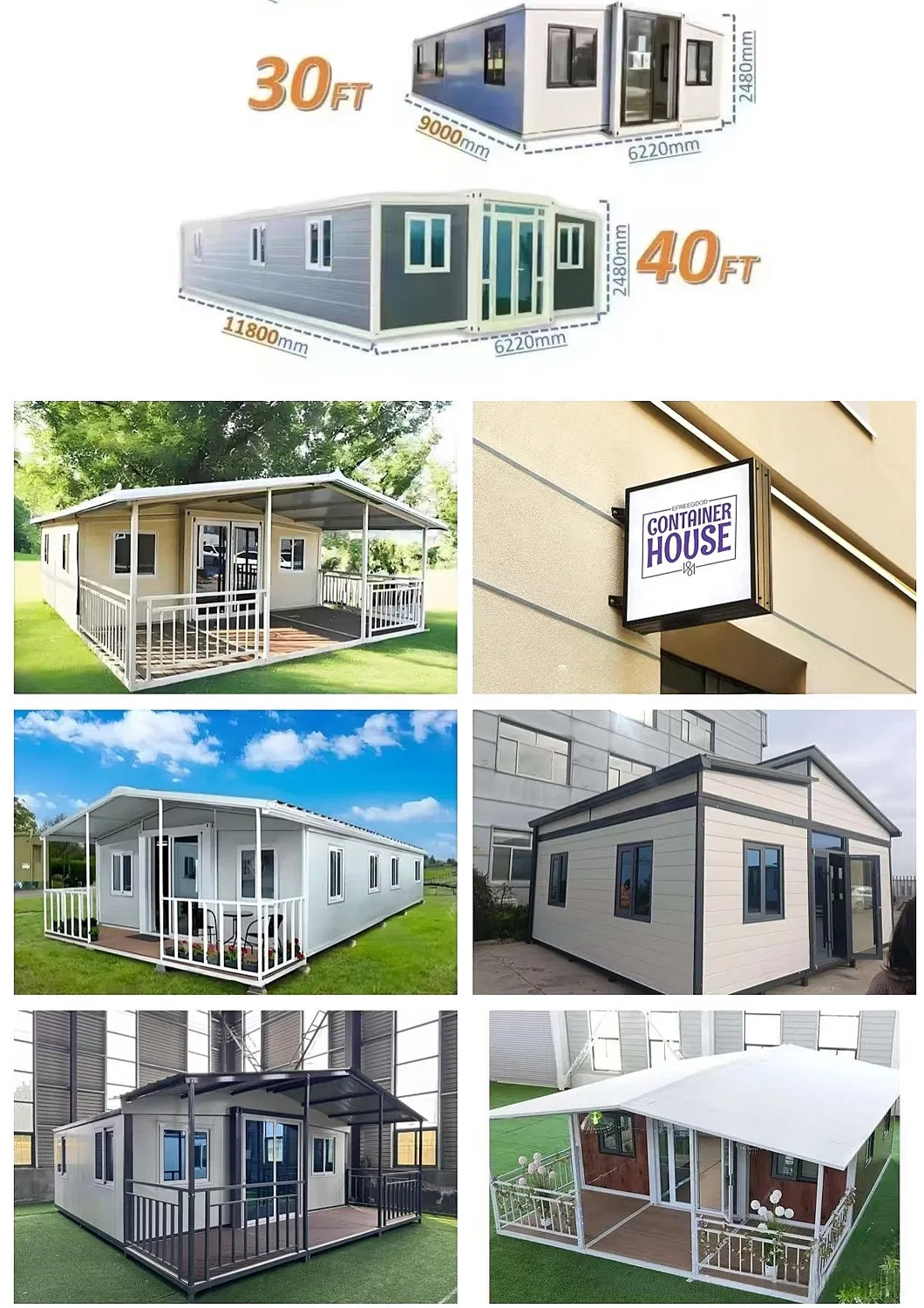 Luxury Modern 20FT 40FT Portable Expandable Modular Prefab Shipping ...