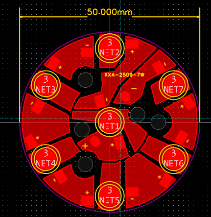 Custom Monochrome Aluminum PCB XXA-2509-7W Bulk Order
