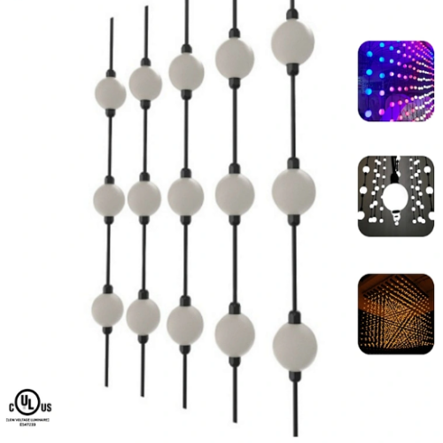 DC24V 360Degree 35mm 50mm SPI DMX Protocol Addressable LED Pixel Ball String Light (XXA-35B/50B) DC24V 360Degree 35mm 50mm SPI DMX Protocol Addressable LED Pixel Ball String Light Addressable LED Pixel Ball String Light,50mm pixel ball,35mm pixel ball