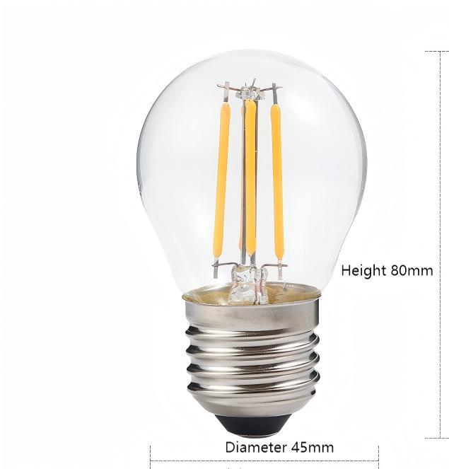 E26/E27/E12/E14 constant current retro personality creative glass imitation G45 glass filament lamp (XXA-G45)