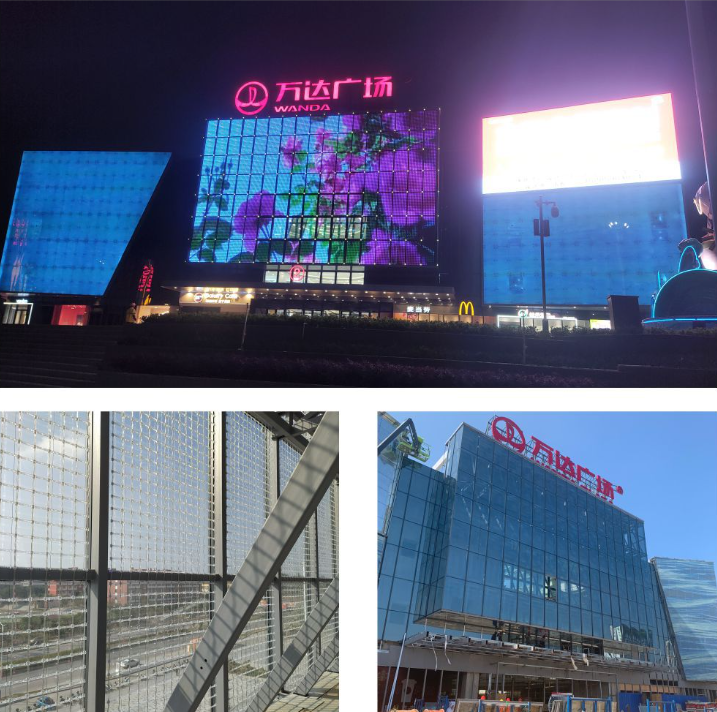 DC12V UCS5603 Custom Outdoor RGB Pixel Grid | Programmable Transparent Curtain for Dynamic Media Facades (XXA-WGP-1818)