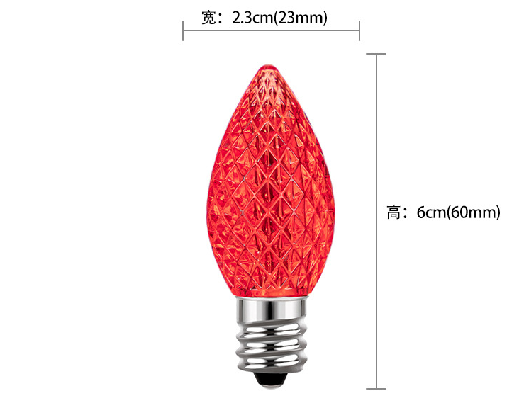 AC110V-220V Professional C7 E12 base Multicolor Replacement Christmas Bulb (XXA-C7)