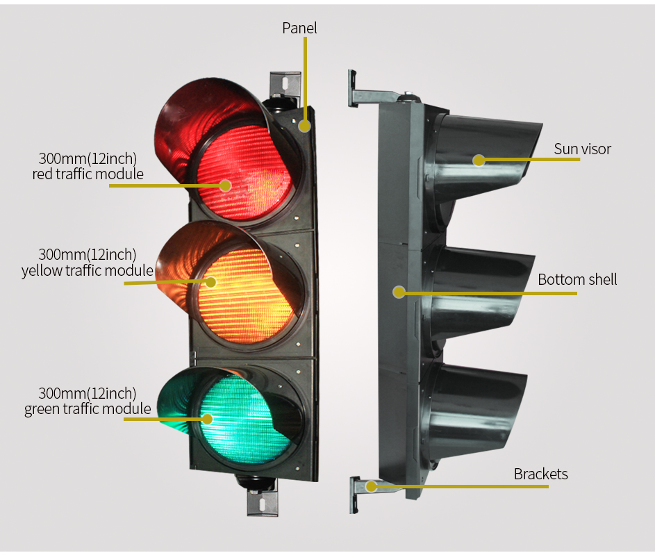 12 Inch 300MM High Flux Traffic Light Arrow with Red Amber and Green Signals 5 Year Warranty IP65 Waterproof IP65 Waterproof 5 Year Warranty 300MM High Flux Traffic Light Arrow Full Ball  5 year warranty,IP65 waterproof,300mm high flux traffic light,traffic light arrow