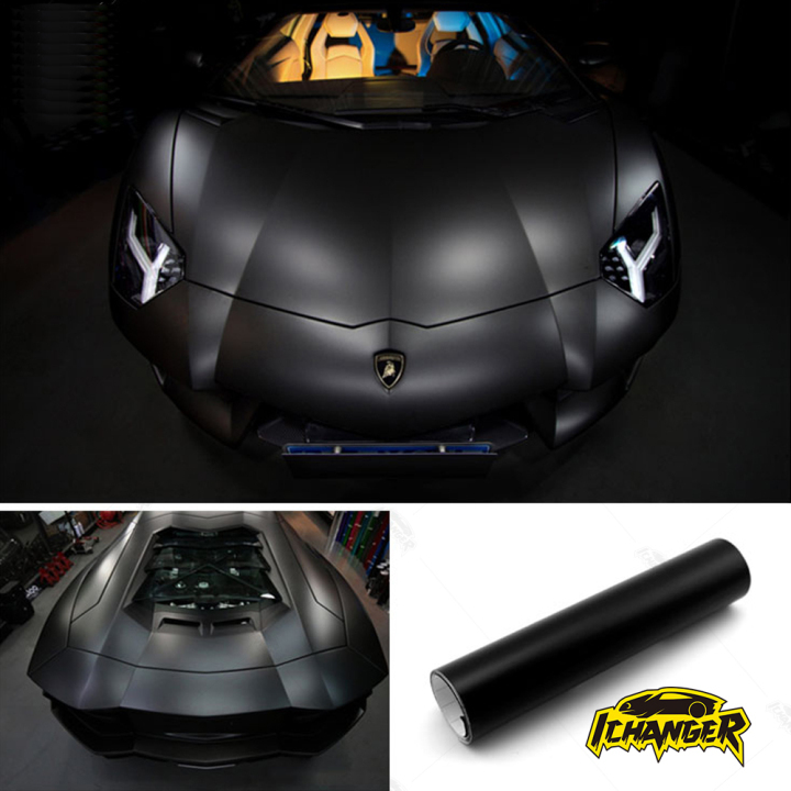 matte black car wrap film