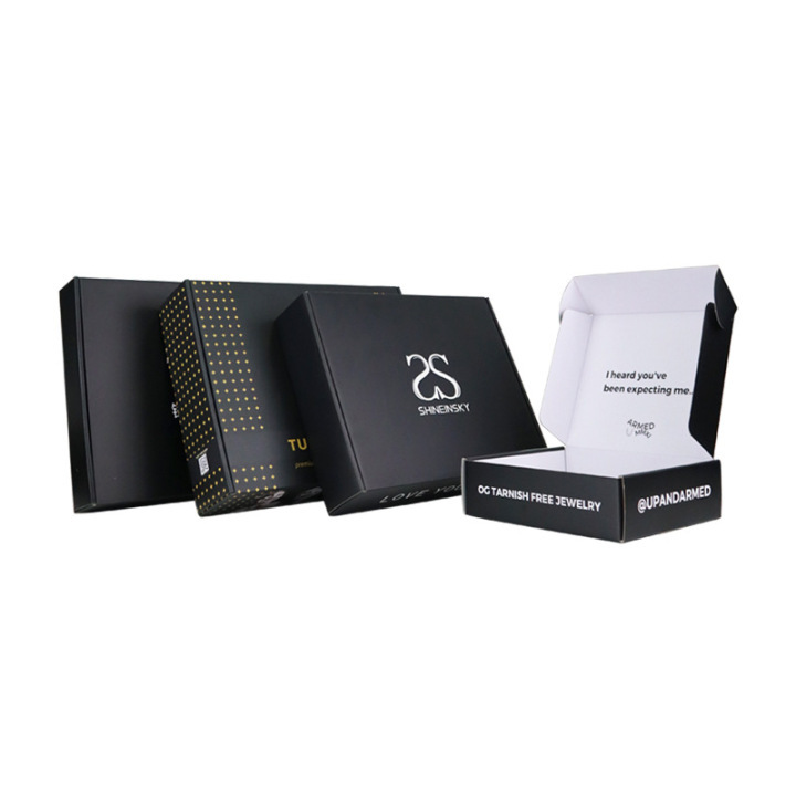 Custom Printed One Piece Folding Paperboard Boxes - for Jewelry, Cosmetics Accessories & Wigs 