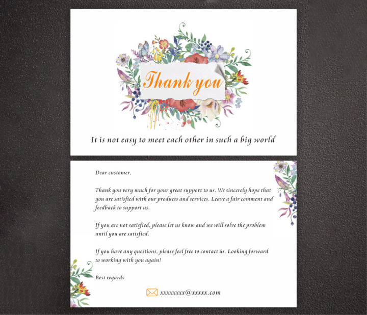 Thank You Note Cards - Perfect for Weddings Business & Personal Gifts 